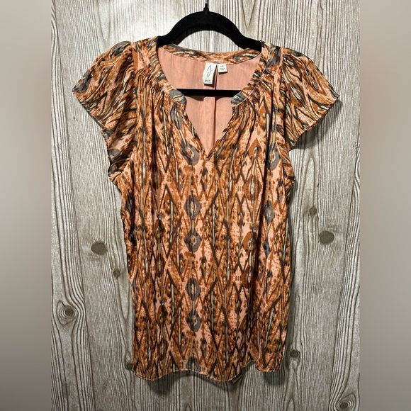 Joie Flutter Sleeve Boho Top Sz Small - Picture 2 of 6